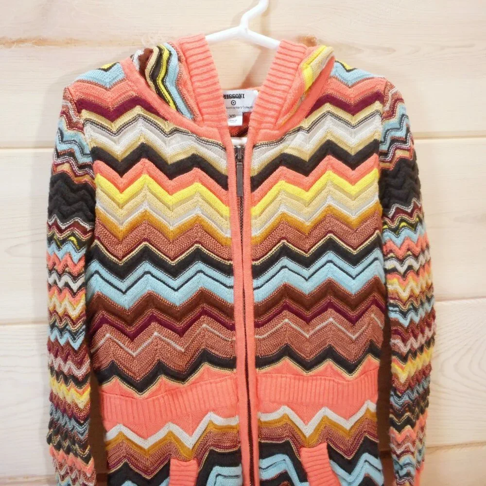 Missoni Target 20th Anniversary Girls Youth XS Chevron Zigzag Sweater Hoodie